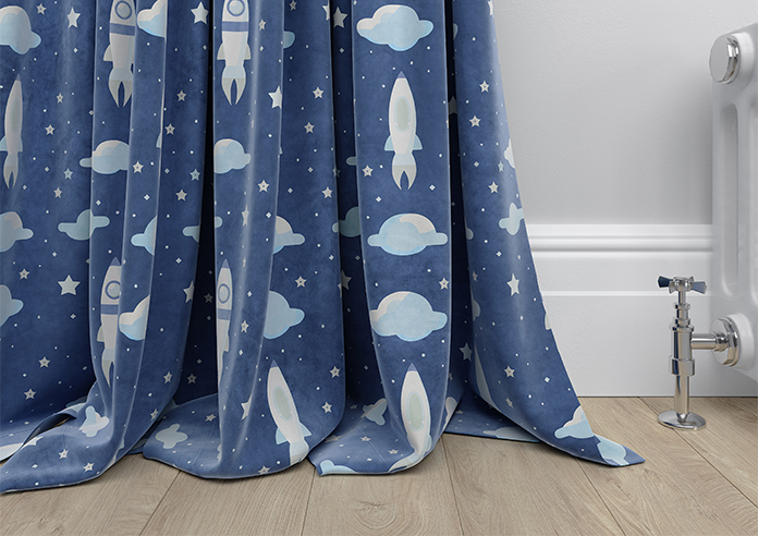 Blast Off, Celestial Blue - Made to Measure Curtains - Image 6